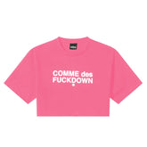 Comme Des Fuckdown Fuchsia Cotton Women T-Shirt